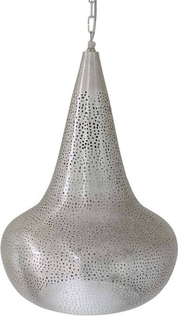 Safaary - Oosterse Hanglamp Zilver Mirjana Ø 35 x 50cm