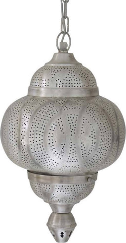 Safaary - Oosterse Hanglamp Zilver Zora Ø 24 x 44cm