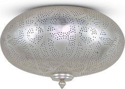 Safaary - Oosterse Plafondlamp Khadija Zilver Ø 40 x 23cm