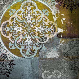 Safaary - Oosterse Schilderij Mandala Mintgroen Bruin - 70x2 CM