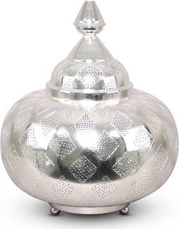 Safaary - Oosterse Tafellamp Hanan Zilver Ø 33 x 41cm
