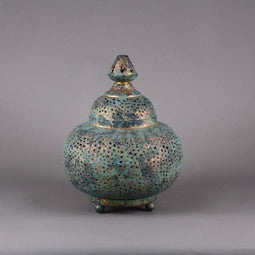 Safaary - Oosterse Tafellamp Kaoutar Green Patina Ø 23 x 31cm