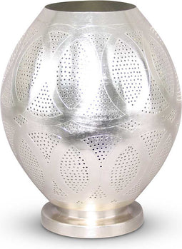 Safaary - Oosterse Tafellamp Meryama Zilver Ø 26 x 32cm