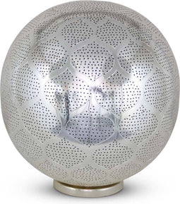 Safaary - Oosterse Tafellamp Sana Zilver Ø 30 x 36cm