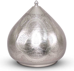 Safaary - Oosterse Tafellamp Zakia Nikkel Goud Ø 30 x 31cm