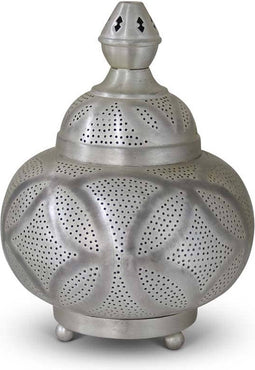 Safaary - Oosterse Tafellamp Zilver Ivana Ø 23 x 31cm