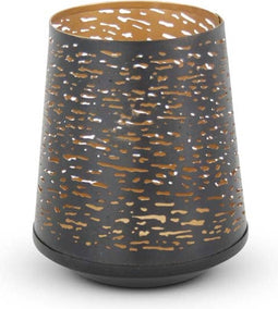 Safaary - Oosterse Theelichthouder Zwart-Goud Milou - 13x13 CM