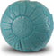 Safaary - Poef Leer Turquoise Rond - 50x50 CM