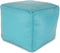 Safaary - Poef Leer Turquoise Vierkant XL - 55x55 CM