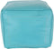 Safaary - Poef Leer Turquoise Vierkant XL - 55x55 CM