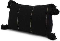 Safaary - Pom-Pom Zwart met Zilver - 60x60 CM