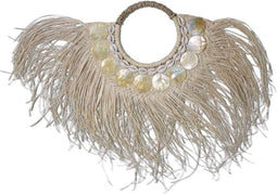 Safaary - Raffia Hanger Waaier Schelpen Naturel - 6060x60 CM