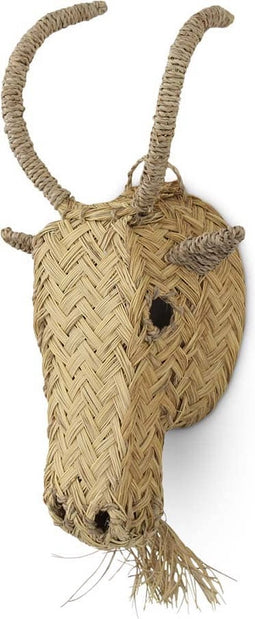 Safaary - Rieten Dierenkop Geit - 30x12 CM