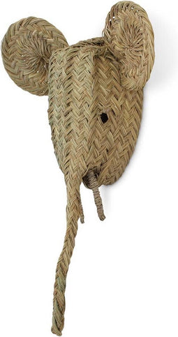 Safaary - Rieten Dierenkop Olifant Riet - 60x24 CM