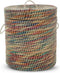 Safaary - Rieten Mand met Deksel van Zeegras Multi Rond - 30x30 CM