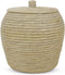 Safaary - Rieten Mand met Deksel van Zeegras Naturel XL - 48x48 CM