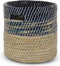 Safaary - Rieten Mand van Zeegras Blauw-Naturel - 31x31 CM
