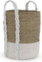 Safaary - Rieten Mand van Zeegras Wit Bali Melin-Ø 38 x 44cm