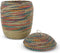 Safaary - Rieten Opbergmand met Deksel van Zeegras Multi Rond - 36x36 CM