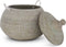 Safaary - Rieten Wasmand met Deksel van Zeegras Wit Tajine