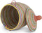 Safaary - Rieten Wasmand met Deksel Zeegras Multi-Kleur Gestreept - Ø 45 x 80cm