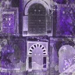 Safaary - Schilderij Poorten Marrakesh Paars - 60x2 CM