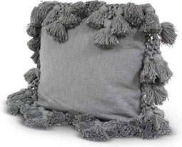 Safaary - Sierkussen met Kwastjes Handgeweven Grijs - 45x45 CM