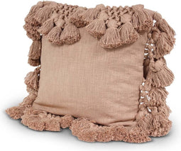 Safaary - Sierkussen met Kwastjes Handgeweven Taupe - 45x45 CM