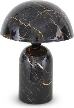 Safaary - Tafellamp Oosters Zwart Marmer Mushroom Ø 26 x 37cm