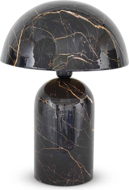 Safaary - Tafellamp Oosters Zwart Marmer Mushroom Ø 31 x 46cm