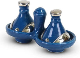 Safaary - Tajine mini Blauw met Metaal 2-delig
