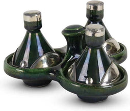 Safaary - Tajine mini Groen met Metaal 3-delig