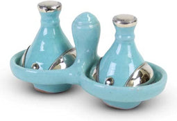 Safaary - Tajine mini Lichtblauw met Metaal 2-delig