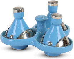 Safaary - Tajine mini Lichtblauw met Metaal 3-delig