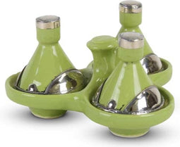 Safaary - Tajine mini Lichtgroen met Metaal 3-delig