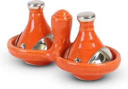 Safaary - Tajine mini Oranje met Metaal 2-delig