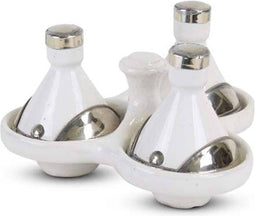 Safaary - Tajine mini Wit met Metaal 3-delig