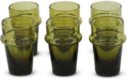 Safaary - Theeglas Mosterd Beldi (Set van 6)-Ø 5 x 8cm