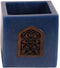 Safaary - Theelichthouder Kaars Blauw Ø 12 x 12cm-Poort patroon
