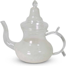 Safaary - Theepot van Glas Transparant-Wit - 23x13 CM