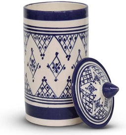 Safaary - Voorraadpot Blauw Zerbia Ø 11 x 24cm