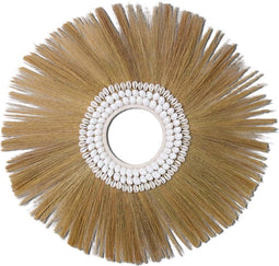 Safaary - Wanddecoratie Raffia met Schelpen Ø 70cm