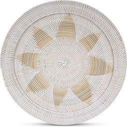 Safaary - Wanddecoratie van Rotan Wit Tray Bali Ø 60cm