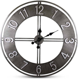 Safaary - Wandklok Metaal Grijs Hudson Ø 78cm