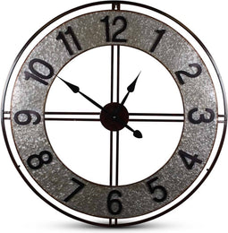Safaary - Wandklok Metaal Zwart Giant Ø 90cm