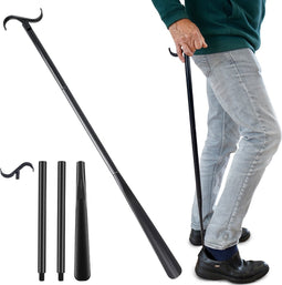 Safe Age® Schoenlepel lang - 3 lengtes - Incl. aankleedstok en sokkenhulp - 3-in-1 functie