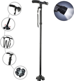 Safe Age® Wandelstok met LED verlichting - Opvouwbaar en verstelbaar