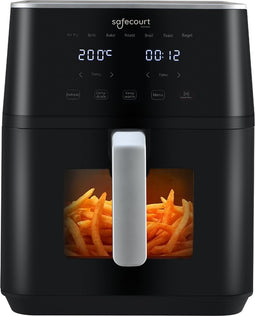 Safecourt Kitchen Airfryer XXL - Heteluchtfriteuse - 1800W - 7L Inhoud - 40ºC tot 200ºC - Zwart