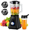 Safecourt Kitchen Blender - Krachtige 1200 Watt Blender met To-Go Beker - 3 Standen - Zwart