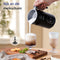 Safecourt Kitchen Elektrische Melkopschuimer - Stil & Snel - Temperatuur display - 4-in-1 - Zwart - 350ml